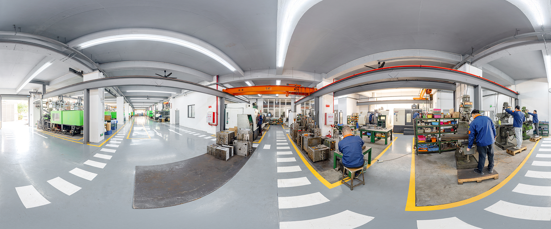 In-house mold making workshop with high-precision CNC machining for plastic tools